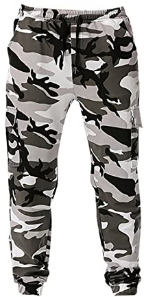 KONG JIMFAN Herren Jogginghose Mit Taschen Jogginhosen Running Herren Sweathose Leisure Trousers Color Jogginghose Herren Grau Herren Hose MTB Hose Herren Streetwear Pants(Grau,XXL)