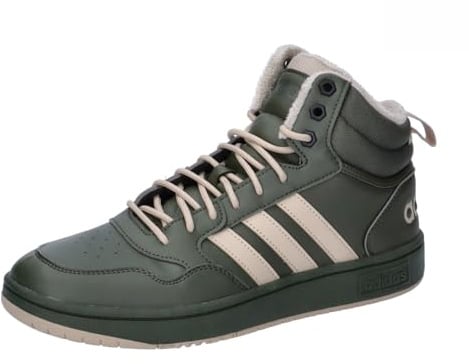 adidas Herren Hoops 3.0 Mid Lifestyle Basketball Classic Fur Lining Winterized Shoes Schuhe, Night Cargo/Clay Brown/Core Black, 36 2/3 EU