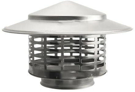 bisch Edelstahl-Schornsteinkappe, Außenwand, Frischluftauslass, Dachrohr, Abzugshaube, Rauchabzugshaube, Schornsteine, Abzugshaube (Color : 75MM)