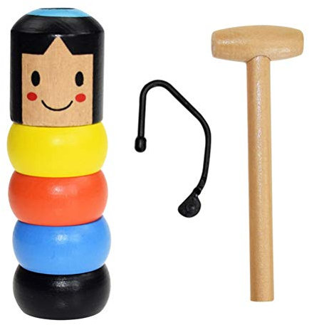Hölzerner Magischer Kleiner Mann, Unzerbrechlicher Hölzerner Mann, Unsterbliches Daruma-Spielzeug, der Unschlagbare Kleine Hölzerne Mann, Kann Nicht Gebrochen Werden, Tricks,