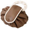Lazy Make-up-Tasche mit Kordelzug,Make up Tasche mit Kordelzug,One-Step Organizer Makeup Tasche Kosmetikbeutel,tragbare magische Kosmetiktasche, wasserdicht,Reise-Kosmetiktasche (Braun)