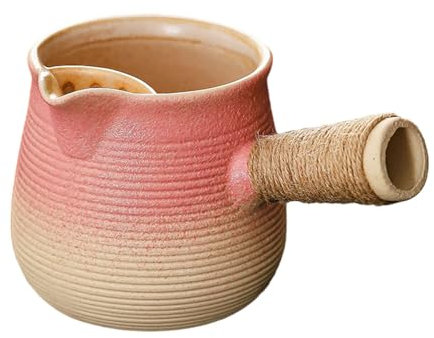 LOVIVER 500ml Teapot Porcelain Tea Pot Chinese Traditional Teapot with Tea with Side Handle for Home Boiling Hot Water, Pink