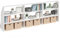 Bellamio Aland Dachschrägenregal, Wandregal 3-fache Breite, Regal für Dachschrägen mit 9 Ablageflächen, Regal in weiß, 100 x 50 x 268 cm