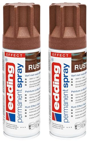 EDDING Lot de 2 Sprays Peinture Permanent 5200 Effet Rouille Mat