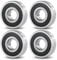 Kugellager 608rs, 4 Stück ABEC-9 Rillenkugellager Kohlenstoffstahl Miniatur Rollenlager mit Double Shielded,Metall Doppelt Geschirmt für Skateboard, Roller, Inline Skates(8mm x 22mm x 7mm)