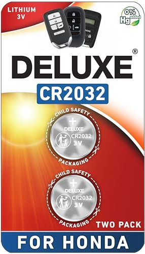 Deluxe Batteries Key Fob Replacement for Honda (CRV Civic Accord Pilot Odyssey HRV Fit Passport Ridgeline Crosstour Insight Clarity CRZ) Smart Remote (Pack of 2) (Check Fitment Guide)