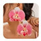 LANWLOSI Boucles d'oreilles orchidée rose pour femme - Grandes boucles d'oreilles en acrylique - Ensemble de bijoux d'été en forme d'orchidée, Acrylique, Pas de gemme
