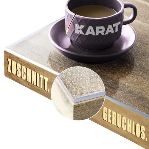 KARAT Protector de mesa transparente mate con borde recto, mantel a medida, tamaño a elegir, lámina protectora mate, protector de mesa (Imperial, ancho 70 x largo: 120 cm)