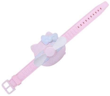 Guihydur Mini Ventilatore Carino Orologio per Bambini Ventilatore Portatile Forte e Sicuro, Ventilazione USB Ricaricabile A