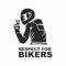 AMA SHOP Adesivo Prespaziato Respect for Bikers colore nero|Passione moto |Sticker per Casco,Moto, Camper,Barca | autoTuning |