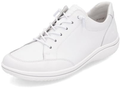 Remonte Damen Low-Top Sneaker D1E07, Frauen Halbschuhe,lose Einlage,straßenschuhe,Strassenschuhe,Sportschuhe,Freizeitschuhe,Freizeit,Weiss (80),38 EU