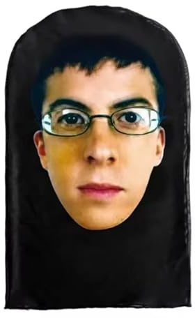 Palmer Tech McLovin Sheisty Skimaske, lustiges Promi-Sturmhaube, Geschenk, Schwarz, Schwarz , Einheitsgröße