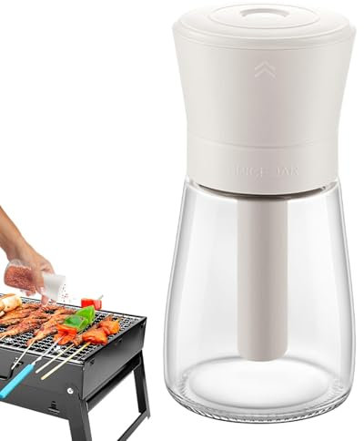 Salero de cocina, dispensador de condimentos, salero de mesa, coctelera fácil de verter, agitador de condimentos, pequeño pimentero portátil con tapa para cocina, dispensador de sal y pimienta