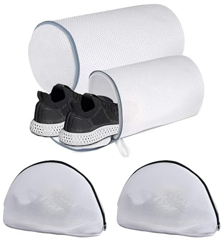 4pcs Shoe Washing Bag,Trainer Washing Machine Bag,Mesh Shoes Laundry Bag