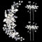 ZOCONE Braut Blume Haarschmuck Silber Kristall Stirnband Blume Blatt Kopfschmuck Perle Haarschmuck Braut Haarnadeln Hochzeit Kommunion Brautschmuck für Frauen und Mädchen Brautfrisur (B)