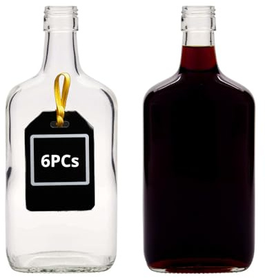 Firmadigaranzia srl Bottiglie di vetro vuote liquore 700 ml - riutilizzabile, tappi a vite Twist Off In Metallo a tenuta D'aria Per Kombucha, birra a casa, Gin, amaro e liquori 6pz fa 700ml