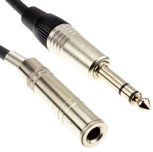Kabalo 3m 6.35mm Extension Cable TRS 6.35mm Stereo Jack Plug to Socket Headphone Lead