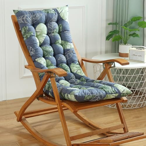 Generisch Hochlehner Auflagen 8cm, Gartenstuhlauflagen Hochlehner 120x50 Mit Bändern, Bequeme Sitzauflagen Gartenmöbel, Stuhlauflage Sitzkissen Indoor Outdoor Rückenlehne Auflage,Style 5