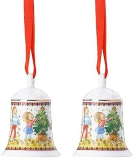 Hutschenreuther Sammelserie 2024 Weihnachtsleuchten Porzellanglocke (Packung mit 2)
