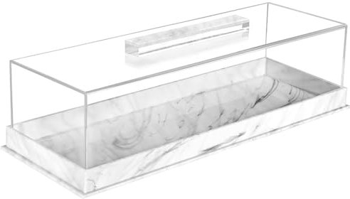 yuwqqoajv Bäckerei Vitrine Rechteckiges Kuchentablett aus Acryl für den Laden, Party, Gebäck, Servierständer, Lebensmittel Display, Gebäck Vitrine , B