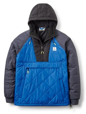 Passenger Men's Oceanic Recycled Insulated 1/2 Zip Jacket (UK, Alpha, XL, Regular, Regular, Azure Blue/Charcoal)