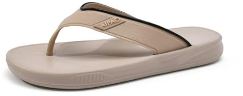 DuomaiJJ Chanclas de ducha Sandalias Al Aire Libre Verano Para Hombres, Flip Playa Zapatillas Hombres-caqui-43