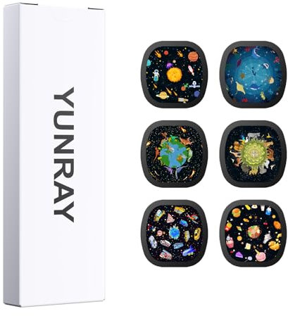 YUNRAY Galaxy Projector Disc – Diapositives de Projecteur Ultra HD, compatibles avec Le YUNRAY Galaxy Projector Pro et Les Modèles SKE-TKQ01 & BL-DQY02 (Pro Version) – Set de 6 Disques