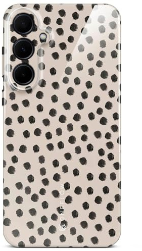 ONEFLOW für Samsung Galaxy A35 5G Hülle mit Design Muster, Designer Case Handy Schutzhülle mit Kameraschutz, Hardcase Bedruckt dünne Handyhülle, Splash Cover, Punkte Cookies Cream
