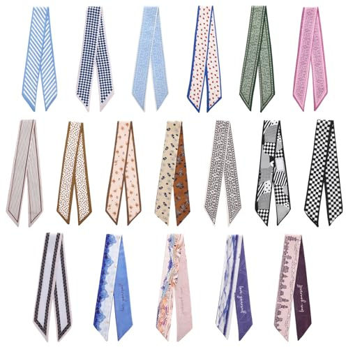 kodinsiivous Seidentuch Haartuch Damen zum Binden, Bunte Schals | Handtaschen Zubehör&Style Modische Haare Hals Accessoires,Scarves als Schals für Seidentücher Haartücher