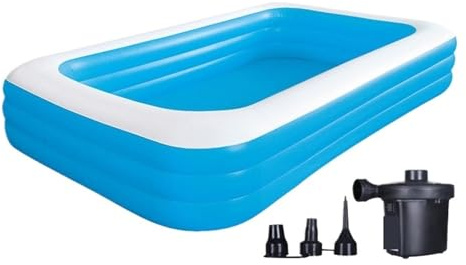 Piscine Gonflable de Grande Taille 2m/2.6m/3m, Baignoire d'extérieur et d'intérieur, fête Famille(3M with Pump)
