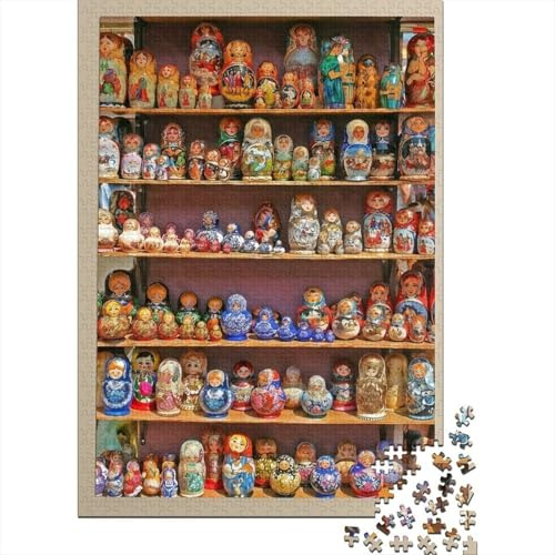Russian Nesting Dolls Jigsaw Puzzle for Adults 1000 Piece Jigsaw Puzzle Display Shelf Puzzle Game for Family Paper Relax and Focus 38x26cm/1000pcs