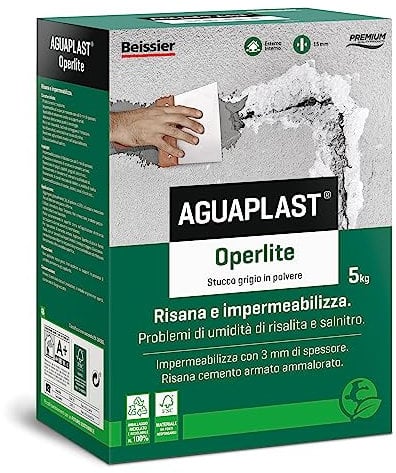 Aguaplast Operlite stucco risanante contro umidità e salnitro, 5kg