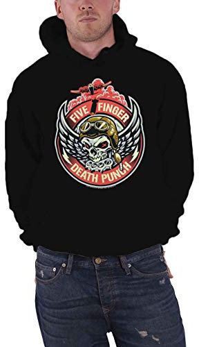 Five Finger Death Punch Kapuzenpullover Bomber Patch Logo offiziell Herren M