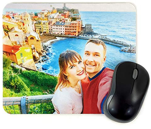 Alfombrilla Ratón Personalizada. Mouse Pad Personalizado. Alfombrillas Raton Personalizadas. Mousepad Tapete Escritorio. Regalos Personalizados Hombre, Mujer, Padre 18x22cm Rectangular