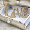 levandeo Glasbild 30x30cm Wandbild Glas Live Shabby Chic Vintage Landhausstil Trend Wanddeko Deko