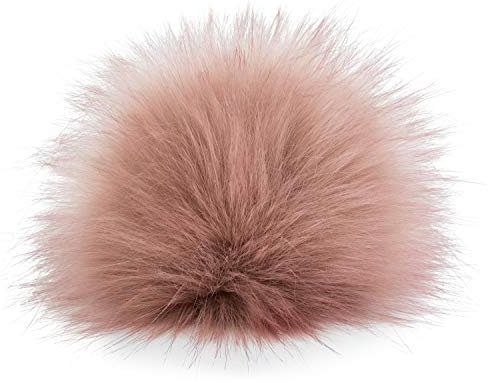 styleBREAKER Kunstfell Bommel für Mützen und Beanies, Fake Fur, Winter Fellbommel 04024161, Farbe:Altrose
