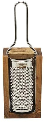 Verano Tunisian Olive Cheese Grater with Wooden Box Container - 15cm