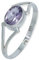 mantraroma Damen Ring 925 Silber Amethyst facettiert Edelstein lila schlicht modern