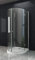 home-systeme Faltbare U Form Duschkabine Dusche 90 x 90 x 200cm / 6 mm / Silber / mit Duschtasse und Siphon