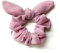 Mia Beauty Metallic Scrunchie Haargummi Haarschmuck | modisch + trendy | für Damen, Mädchen, Teenager | Rosa + Silber