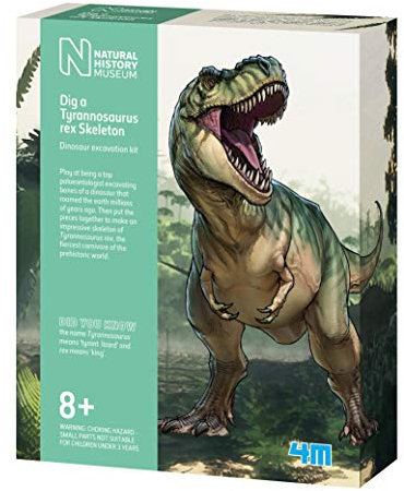 Natural History Museum Dig a Tyrannosaurus Rex Skeleton Digging Kit for Boys and Girls 8+