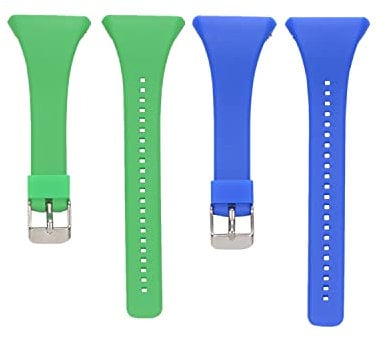 Huwokxix Armband Kompatibel mit Polar FT4/FT7,Verstellbares Silikon Sport Strap Ersatzband für Polar FT4/FT7 Watch (Blau + Grün)