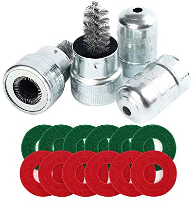 Limpiador de terminal de batería,Más 12 arandelas Limpiador de terminales de bornes de batería de coche Cepillo de limpiador de terminal de poste de batería de automóvil Terminal de Batería Kit