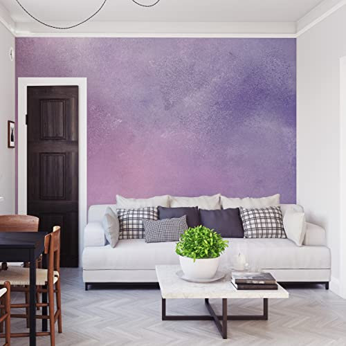 Muralo Non-woven Photo Wallpaper 104 x 70.5 cm Purple Pink Ombre Decoration Living Room Bedroom Modern Wall Pictures XXL Wall Decoration Abstract Luxury Wall 104 cm x Height 70.5 cm