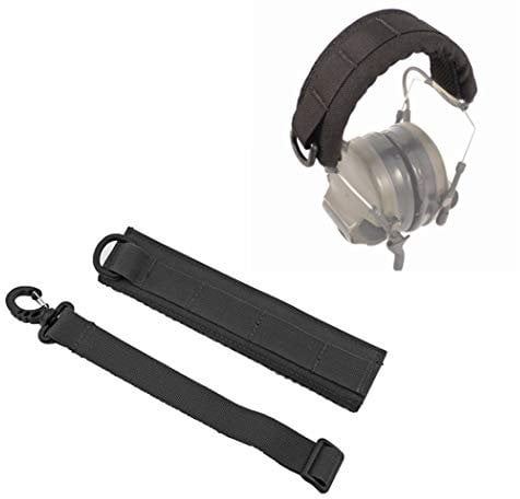 Qavctw Taktische modulare Headset-Abdeckung, Jagd-Shooting-Kopfhörerabdeckung für MSA/Howard/Peltor/COM-TAC II/Militär-Headsets, Schwarz , M, modisch