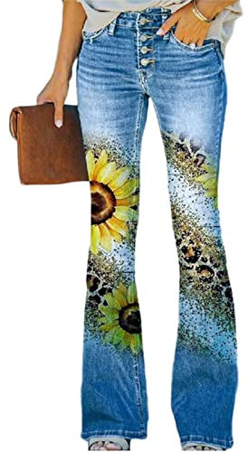 Sawmew Highwaist Jeanshosen für Damen Schlaghosen Jeanshose Lang Stretch Skinny Schlagjeans Schlag Weite Weites Bein Denim Hose Hüftjeans Hüfthose Jeans Bootcut Jeanshose Schlaghose