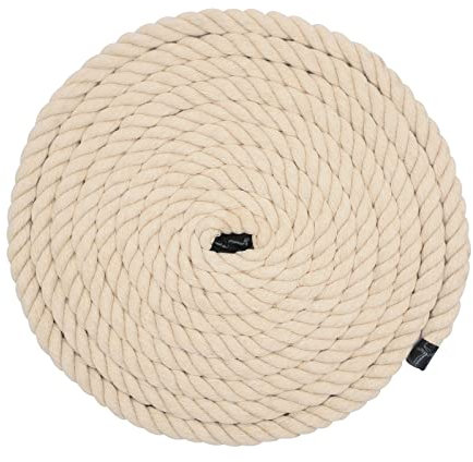 Corde en coton épaisse pour macramé - Corde souple pour terrasse - Pour suspension murale, bricolage, jardin - 15 mm x 2 m