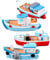 STOBOK Home Decor Miniature Boat Mini Fishing Boat Model Mediterranean Decor Resin Desktop Boat Ornament Ocean Beach Micro Landscape Decoration, Random Styles 4pcs Home Accessories