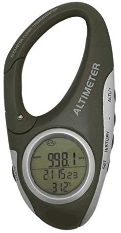Trjgtas Altimetro elettronico Moschettone Altimetro Termometro Palmare Esterna Meteo Previsioni Meteo Modalità Meter Outdoor Gadget