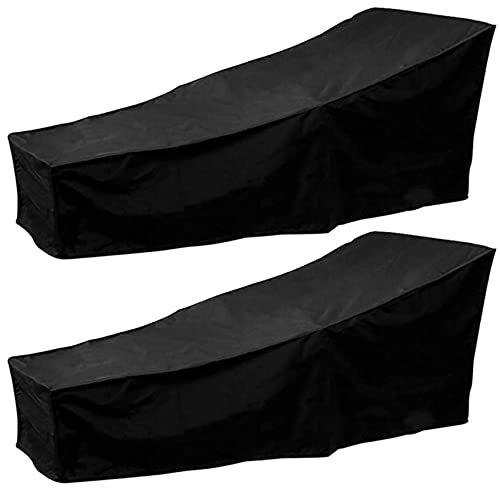 Cusstally 2 x Gartenliegestuhl-Bezüge, wasserdicht, Gartenliege, Gartenliege, 2 Stück